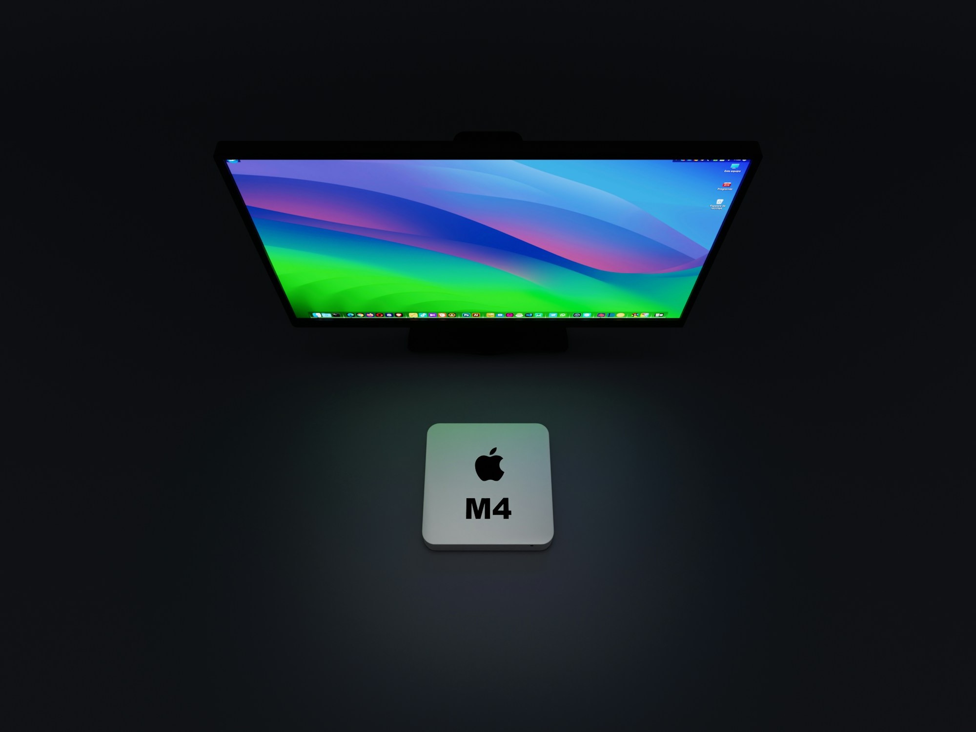 云端 Mac mini 连接外接显示器，运行原生 macOS 应用